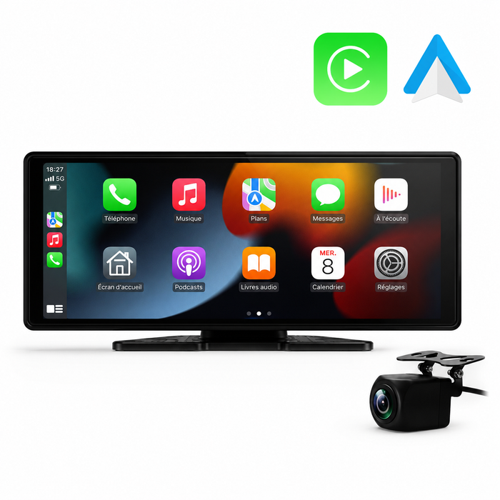 Écran CarPlay avec caméra arrière
