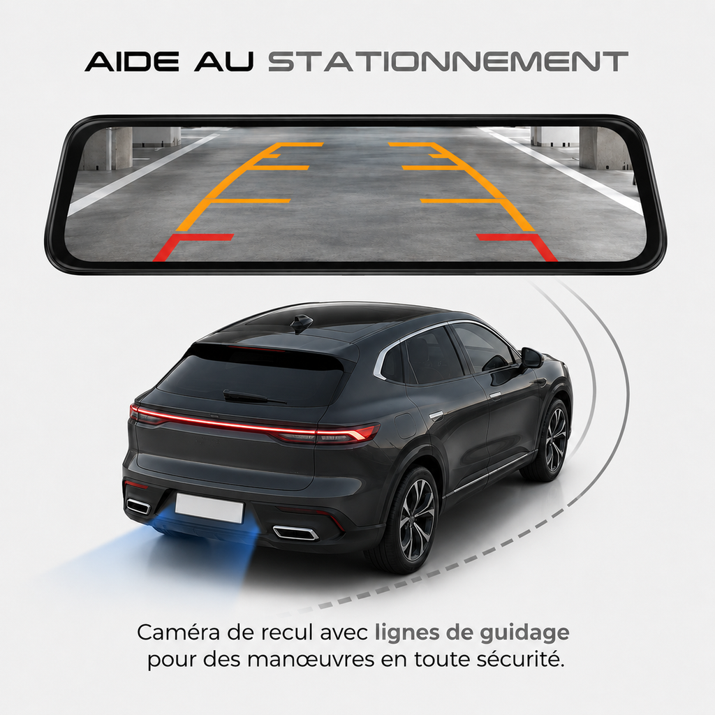 Écran CarPlay avec caméra arrière