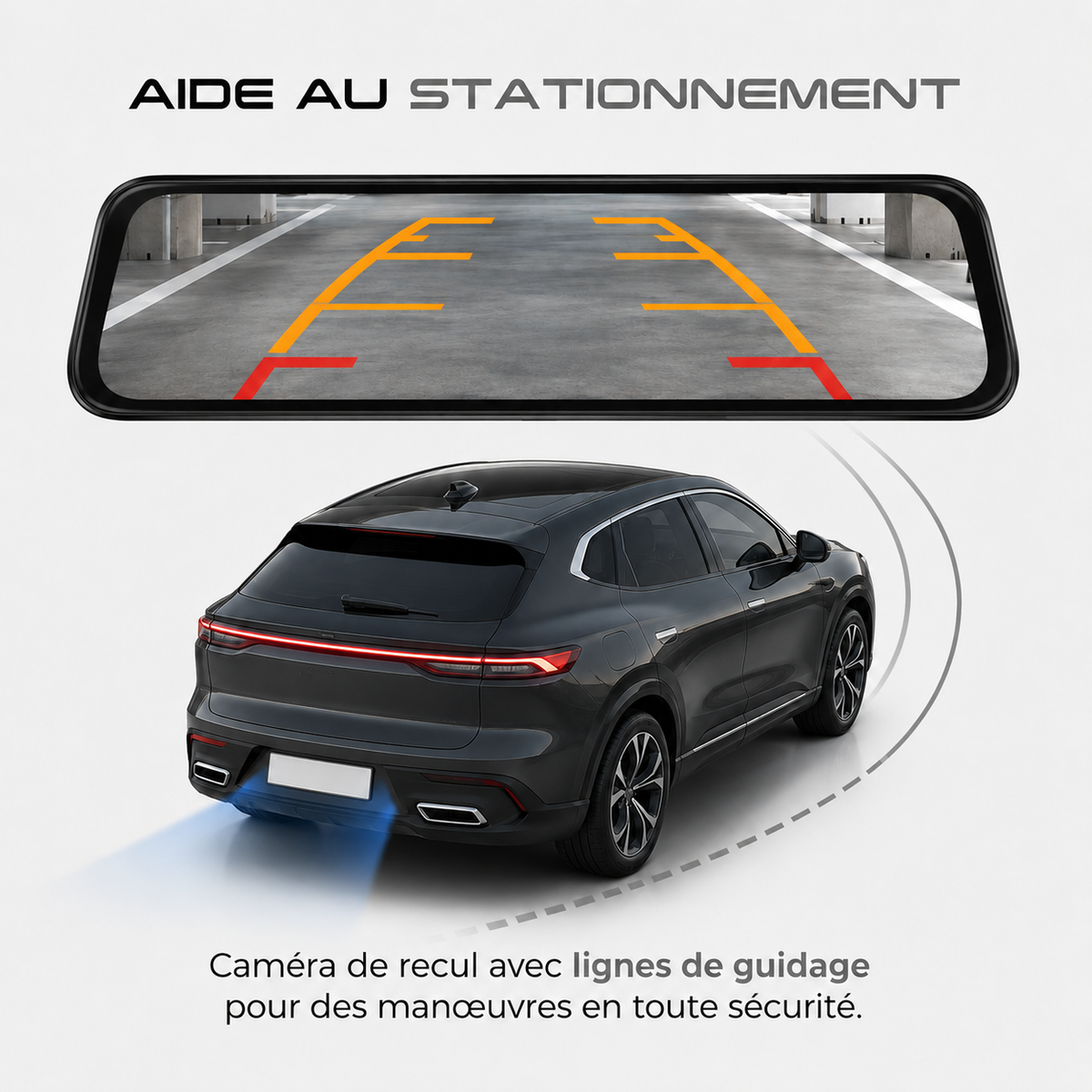 Écran CarPlay avec caméra arrière