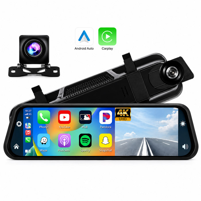 Dashcam rétroviseur avec caméra arrière