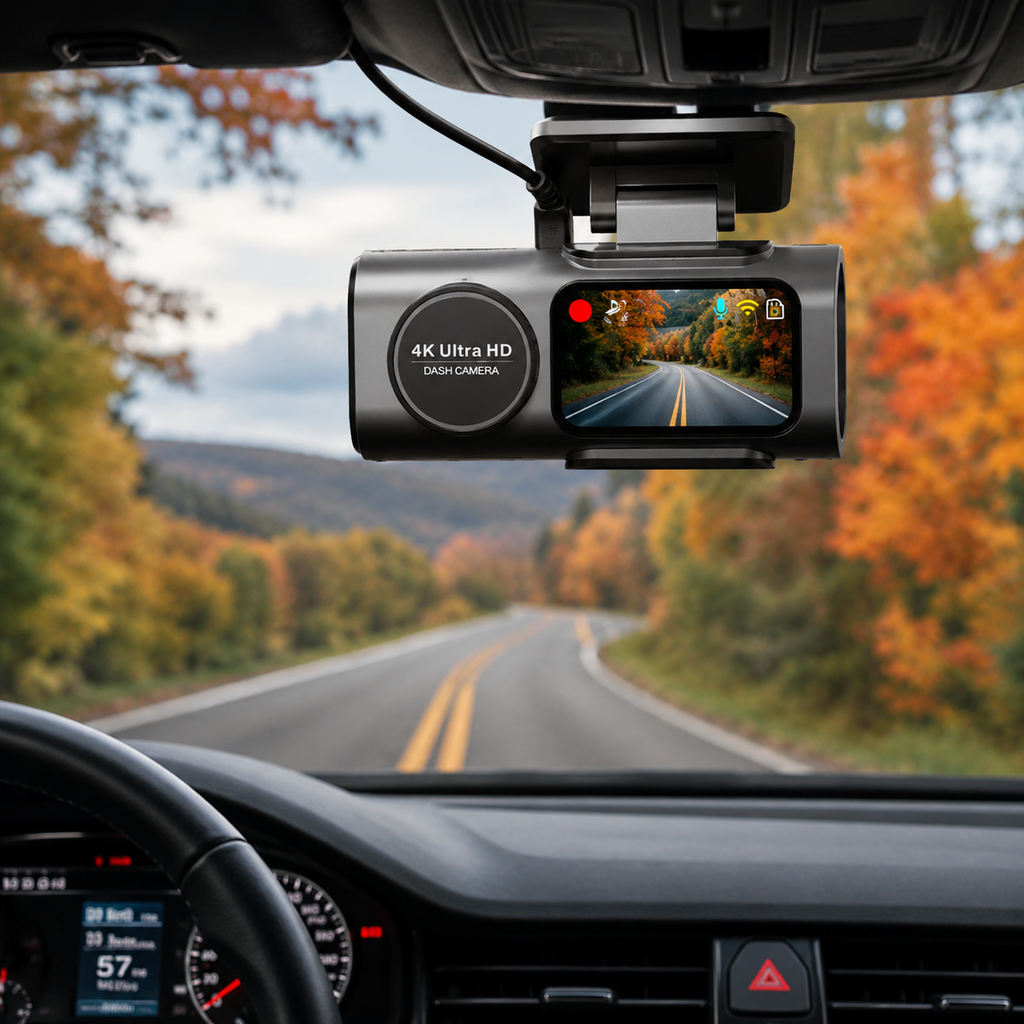 Dashcam 4K avec GPS et Wi-Fi